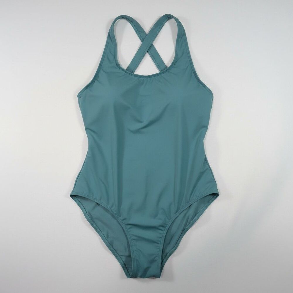 Andie The Tulum One Piece Swim Suit Size 16 NEW NWT Full Coverage Blue XL